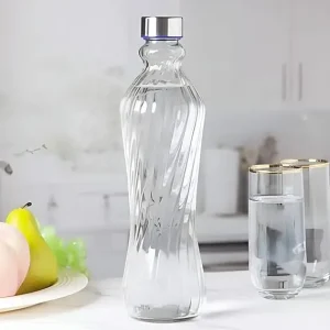 Strap Glass Water Bottle- 1 Liter